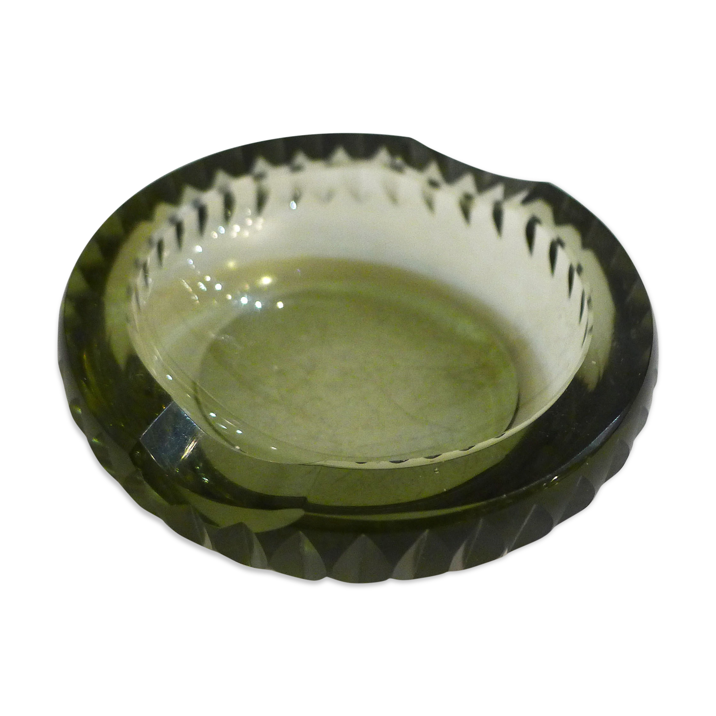 Smoked art deco ashtray