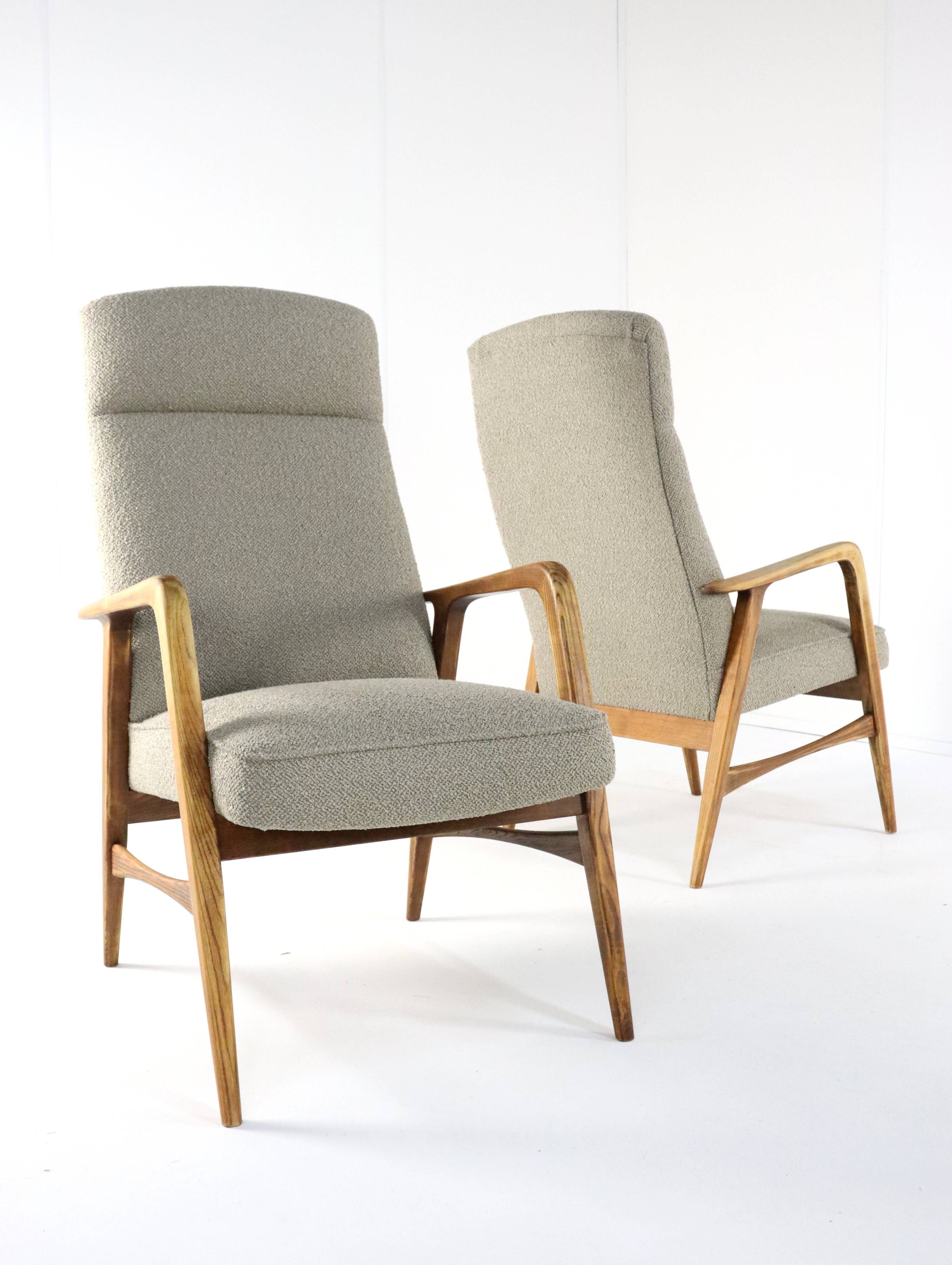 mid century vintage Fauteuil herenmodel 'Duivendrecht beige - opnieuw bekleed