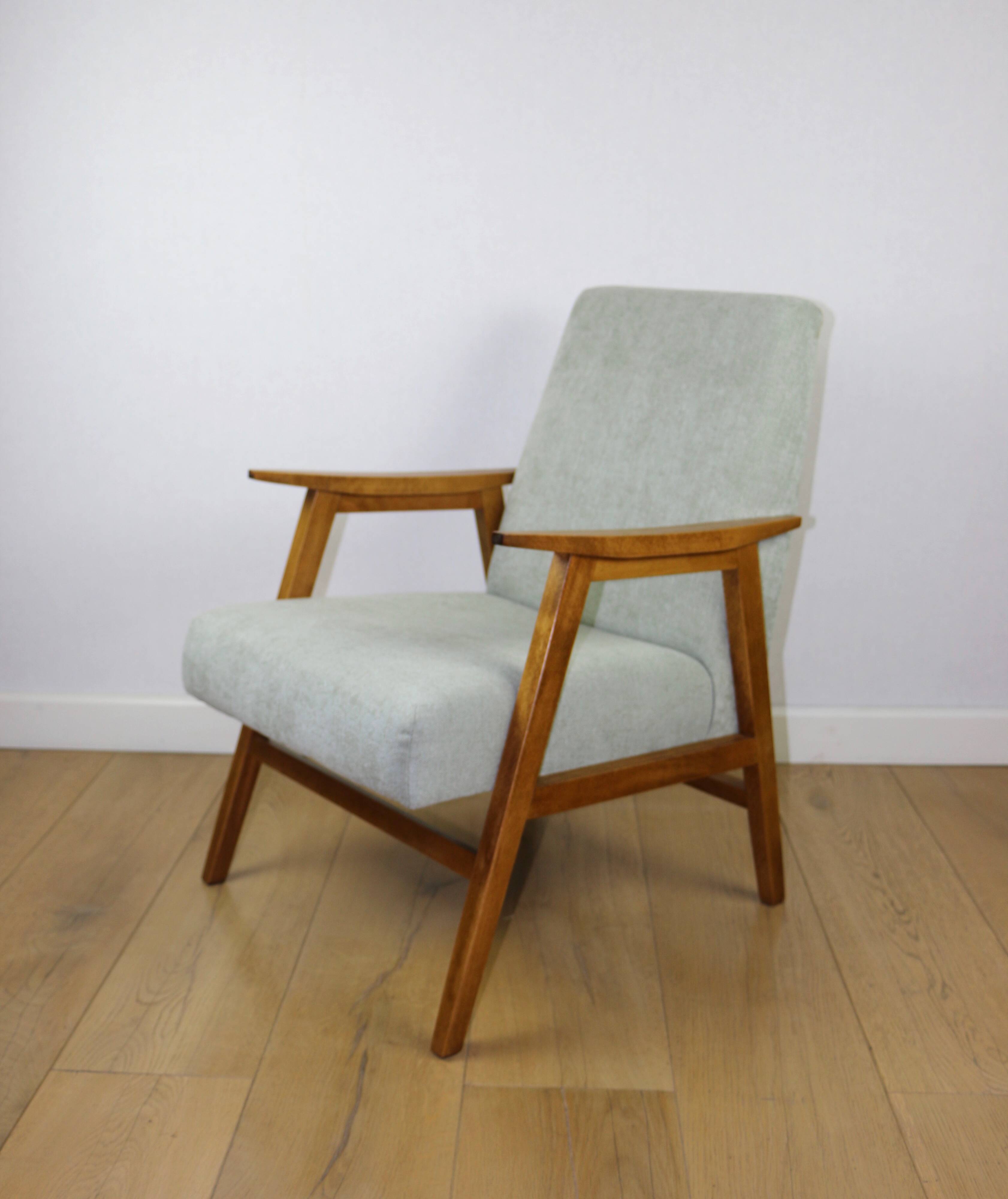 Vintage light green easy chair, 1970s