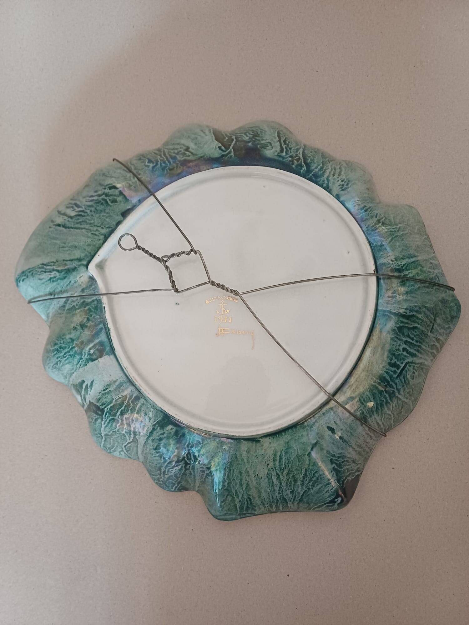 Josef Ekberg Gustavsberg – Large decorative ceramic plate – Art Deco 1931