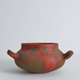Studio Pottery Three-Handled Earthenware Ceramic Vessel