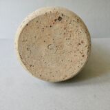 Stoneware bottle vase decorated with herbarium by Carole Boissière