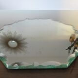 Octagonal mirror bevelled art deco 40 50 21x21cm