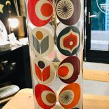 Vase cylinder colorful patterns pop vintage