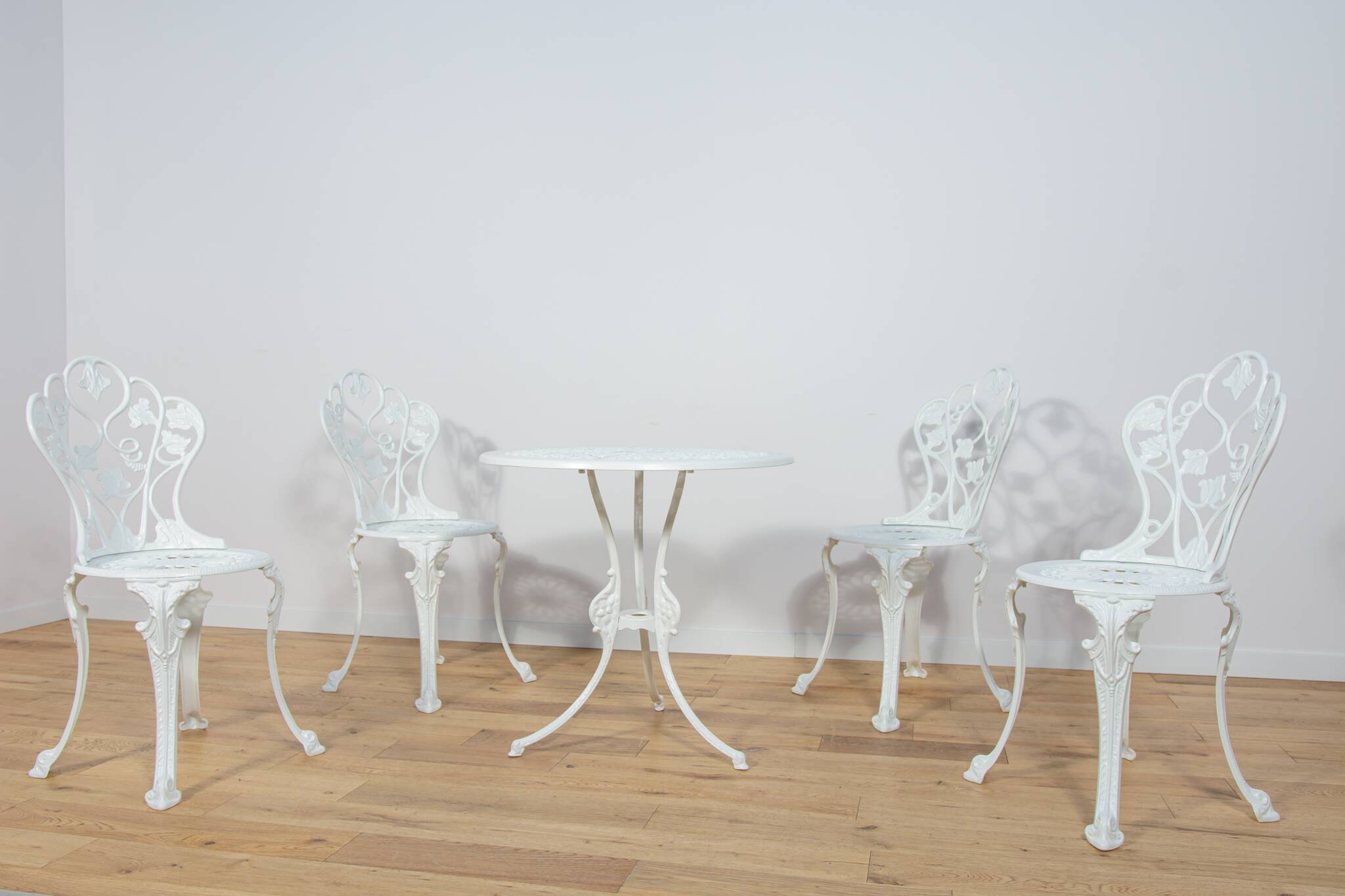 Art Nouveau Aluminum Garden Chairs, 1950s, United Knigdom, Set of 5