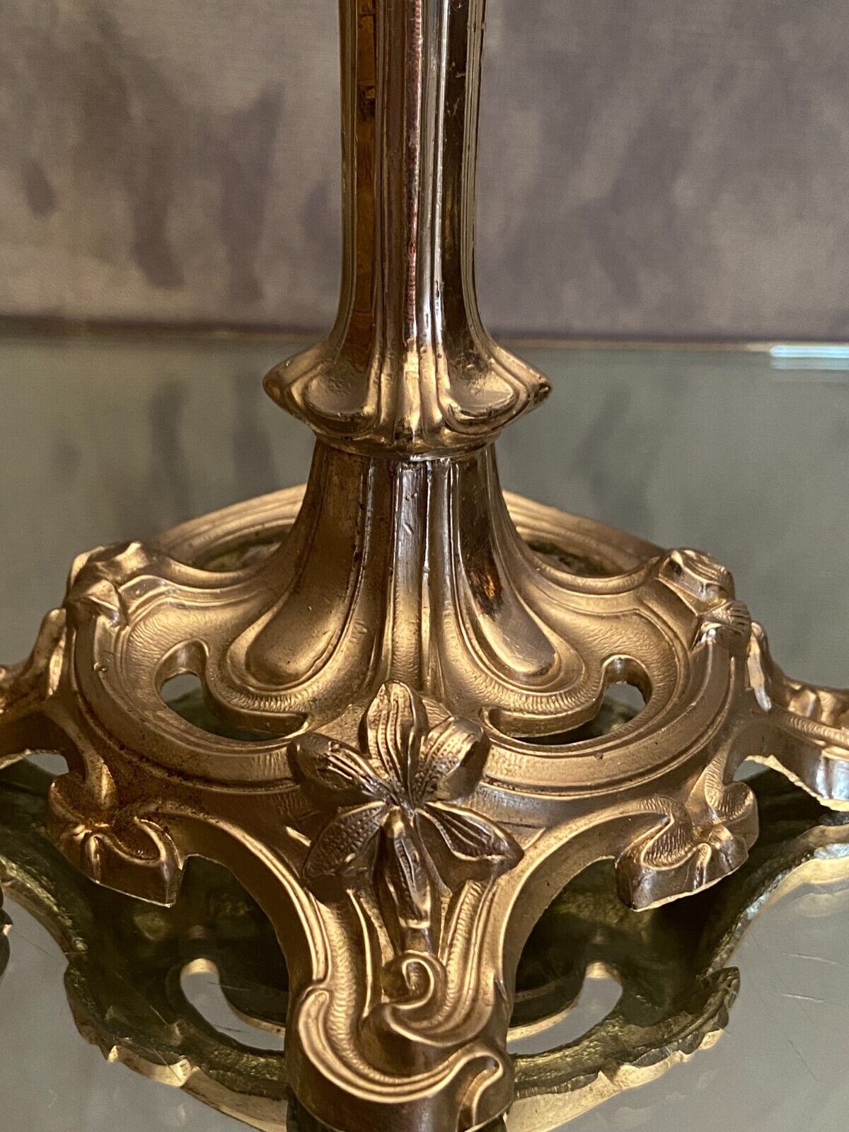 PAIRE de BOUGEOIRS Métal Argenté style EMPIRE XIXe déco Table Fêtes BOUGIE D - Vendu