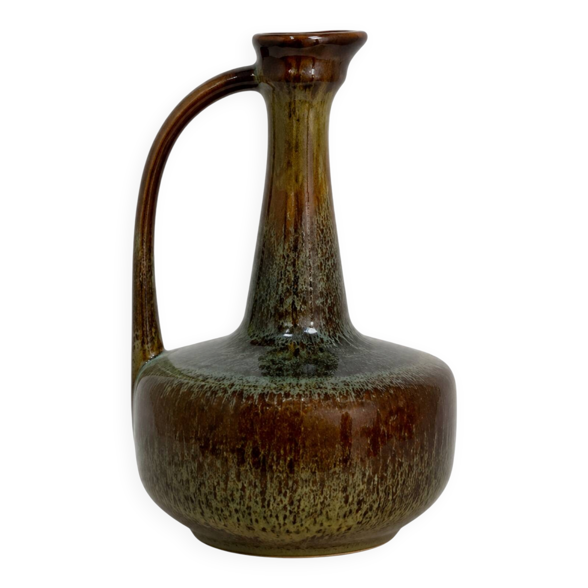 Vase soliflore en grès émaillé vintage, années 70
