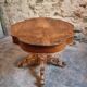 French antique walnut violin table, centre table with drawer, circa 1880–1900.