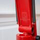 Vintage desk lamp Lucifer red by Tom Ahlström & Hans Ehrich p