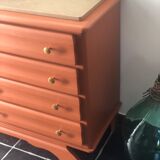 Terracotta vintage chest of drawers
