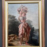 Painting "Girl with a bird".