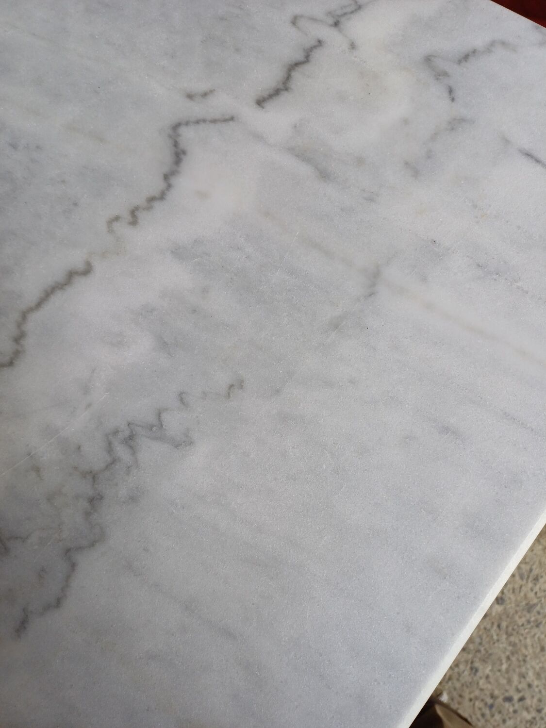 Bistro table marble and wrought iron