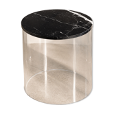 Table d’appoint vintage en plexiglas et marbre noir
