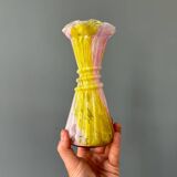 Vase ancien en verre de Clichy soufflé