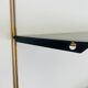 Modular vintage wall shelf, metal and brass circa 1960s