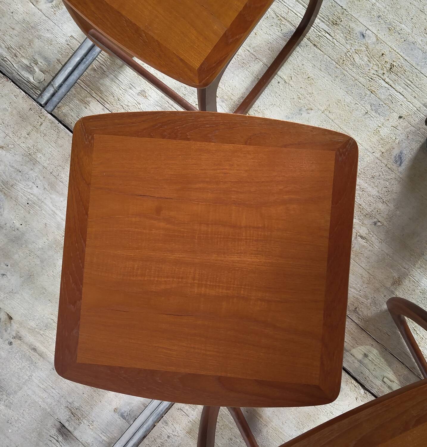 Mid-century nesting coffee tables nathan