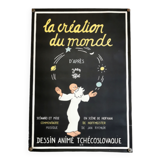 Affiche ancienne cinéma Jean Effel 1958