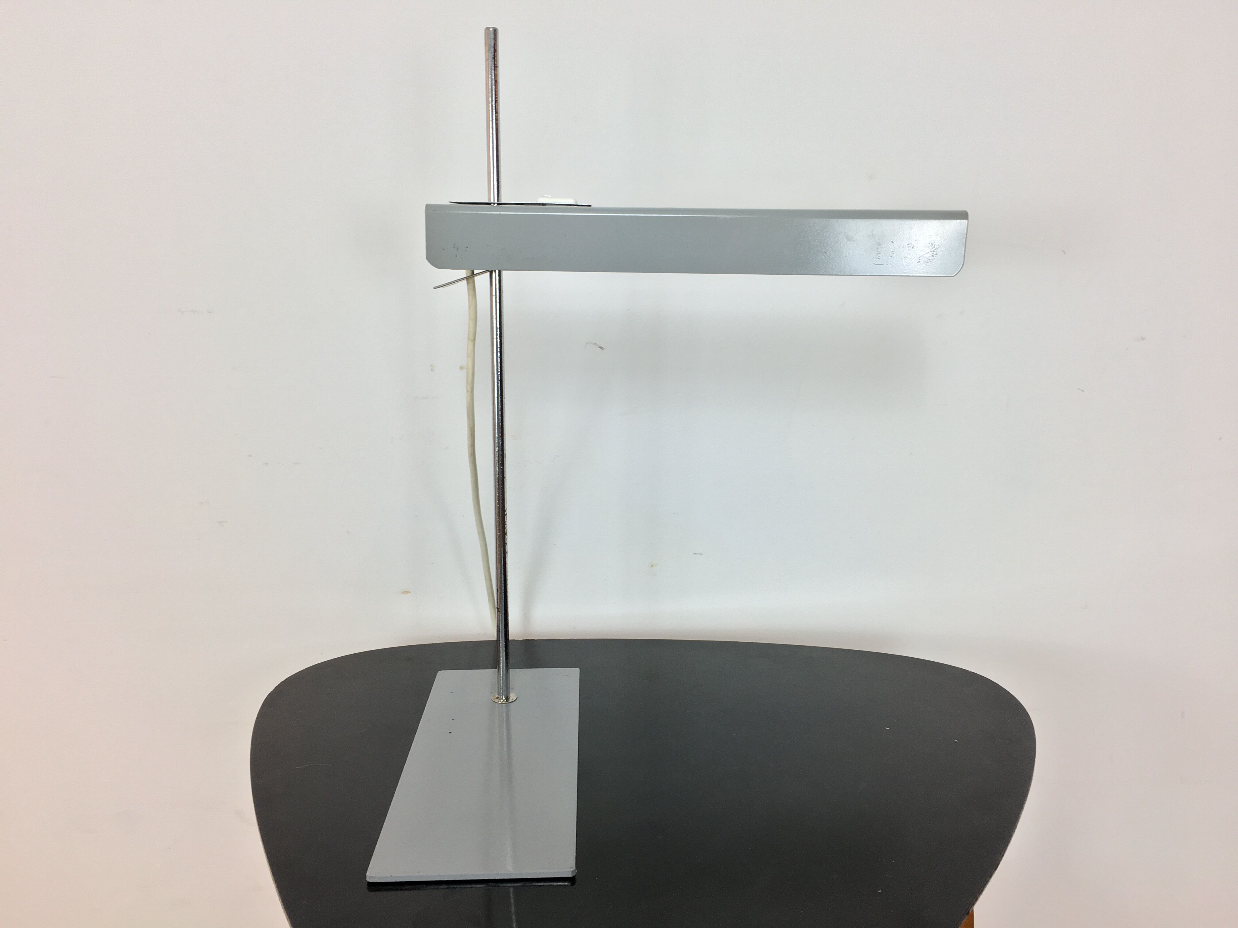 Fold and chrome sheet office lamp, 50s