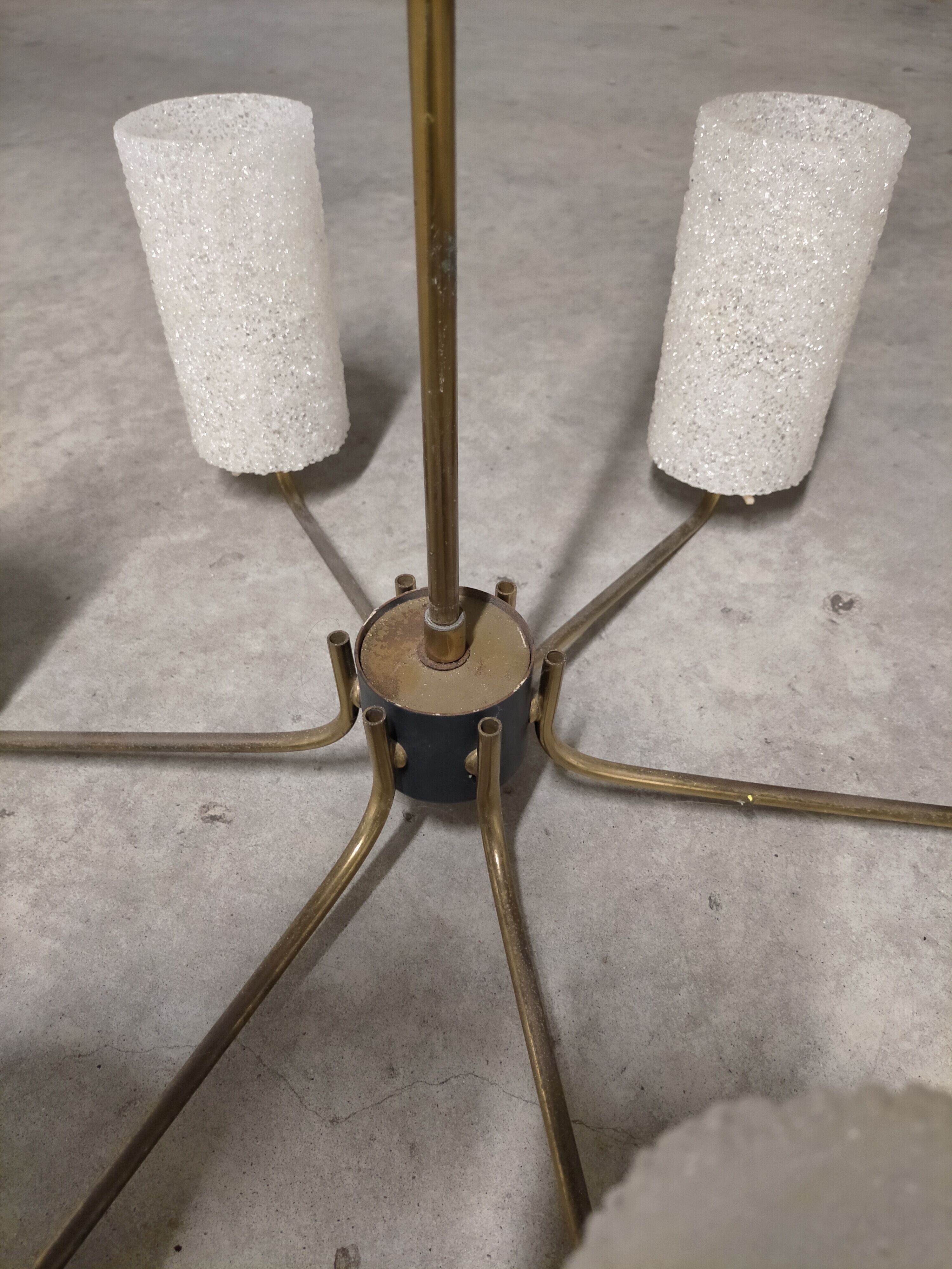 Perspex chandelier with 6 arms of light 1960s