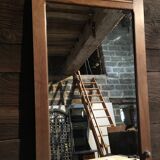 Beveled mirror walnut frame
