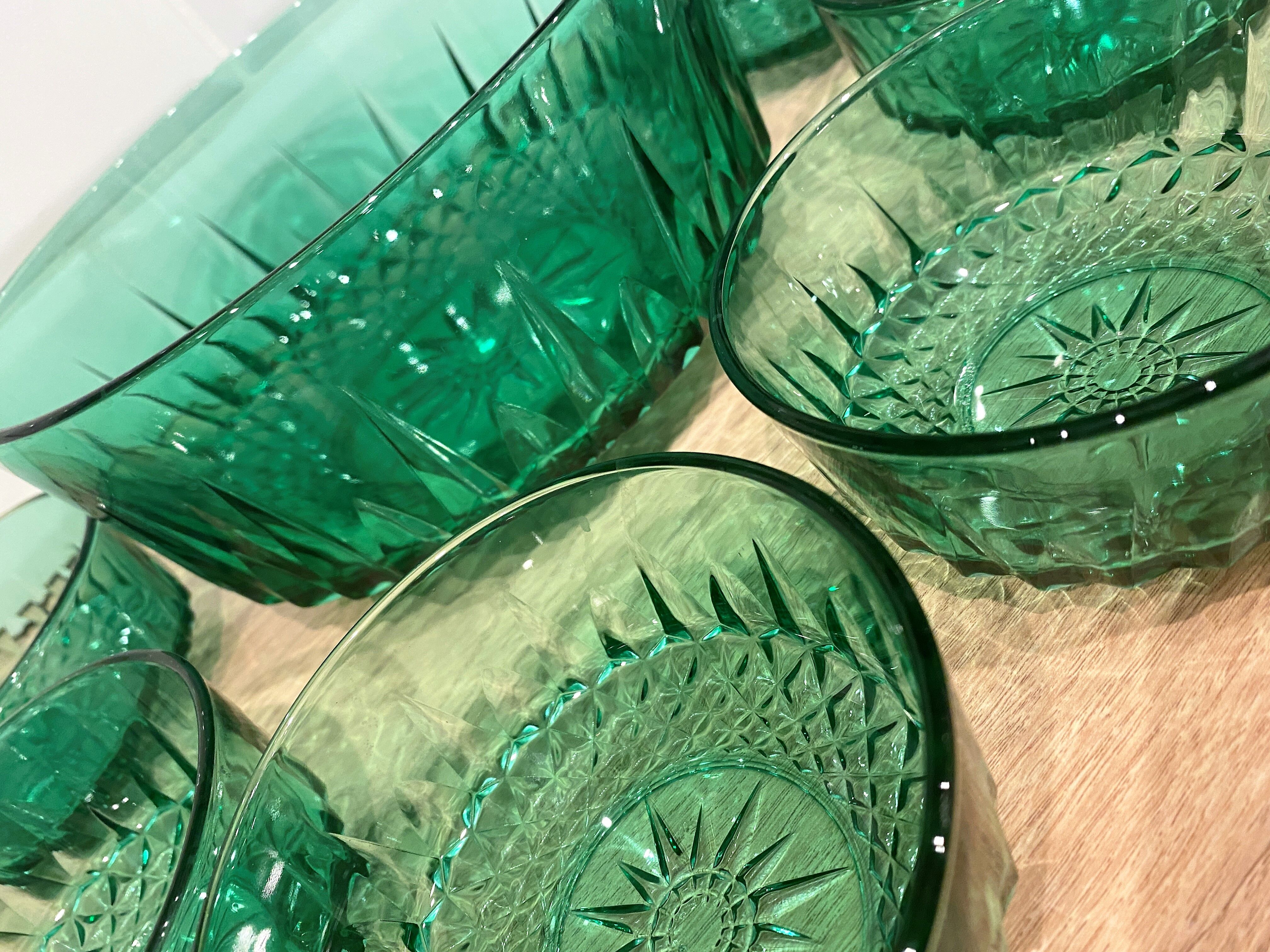 Arcoroc Green Dessert Service