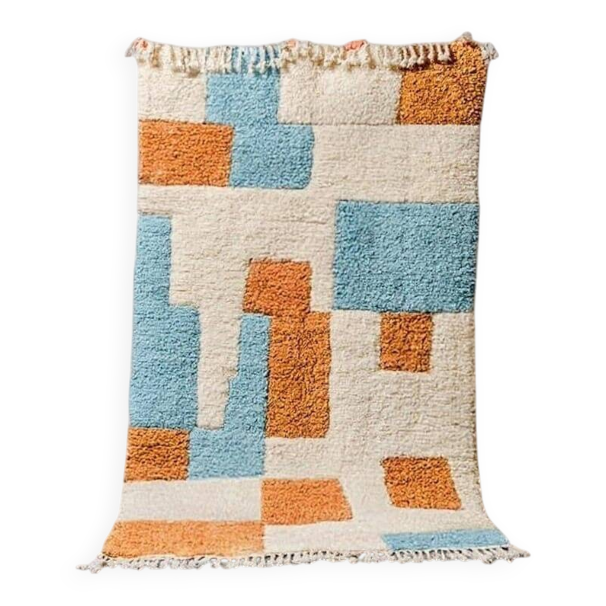 Handmade traditional natural wool rug size 150 x 250 cm