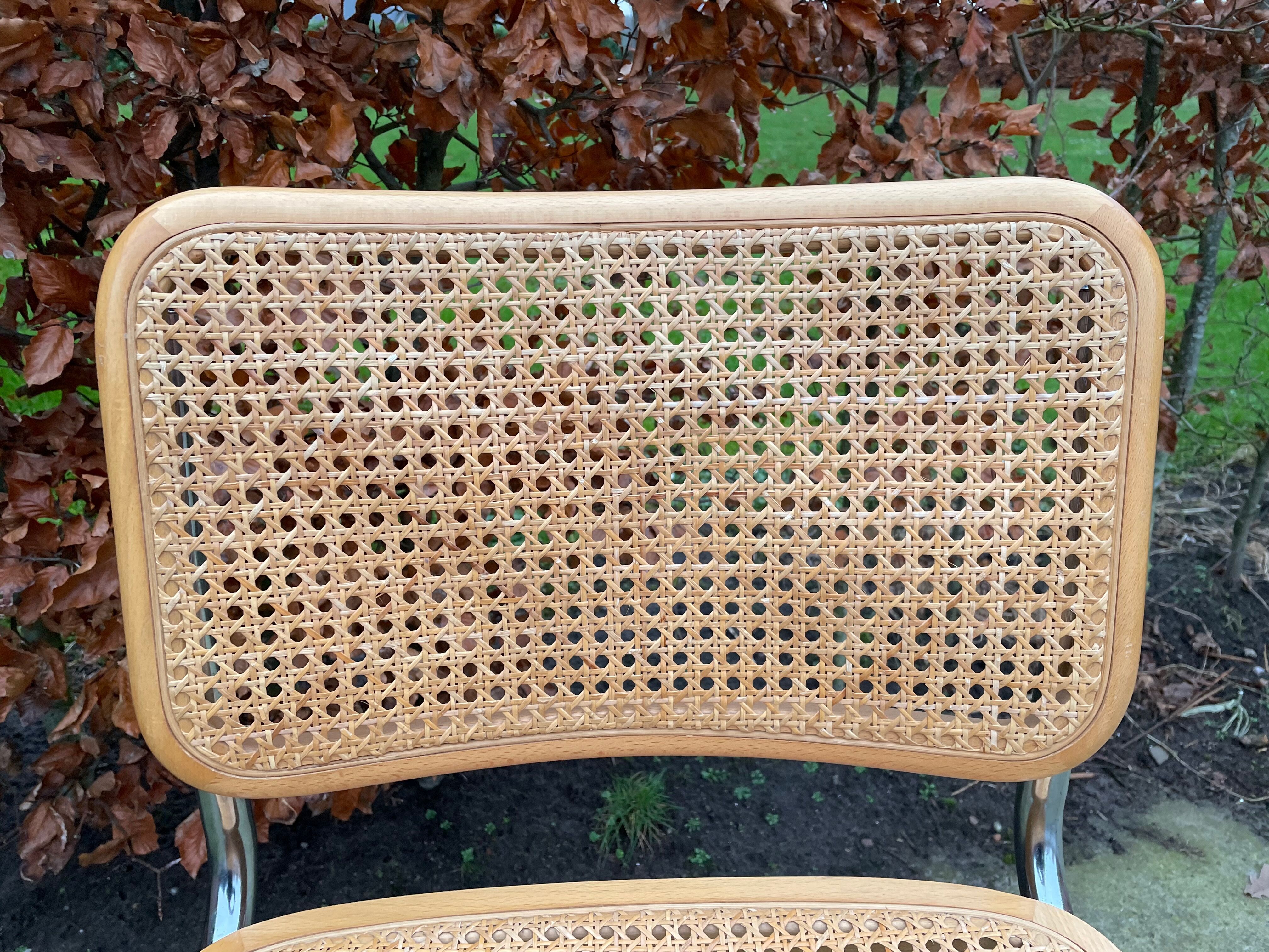 Lot of 4 chairs model Cesca by Marcel Breuer