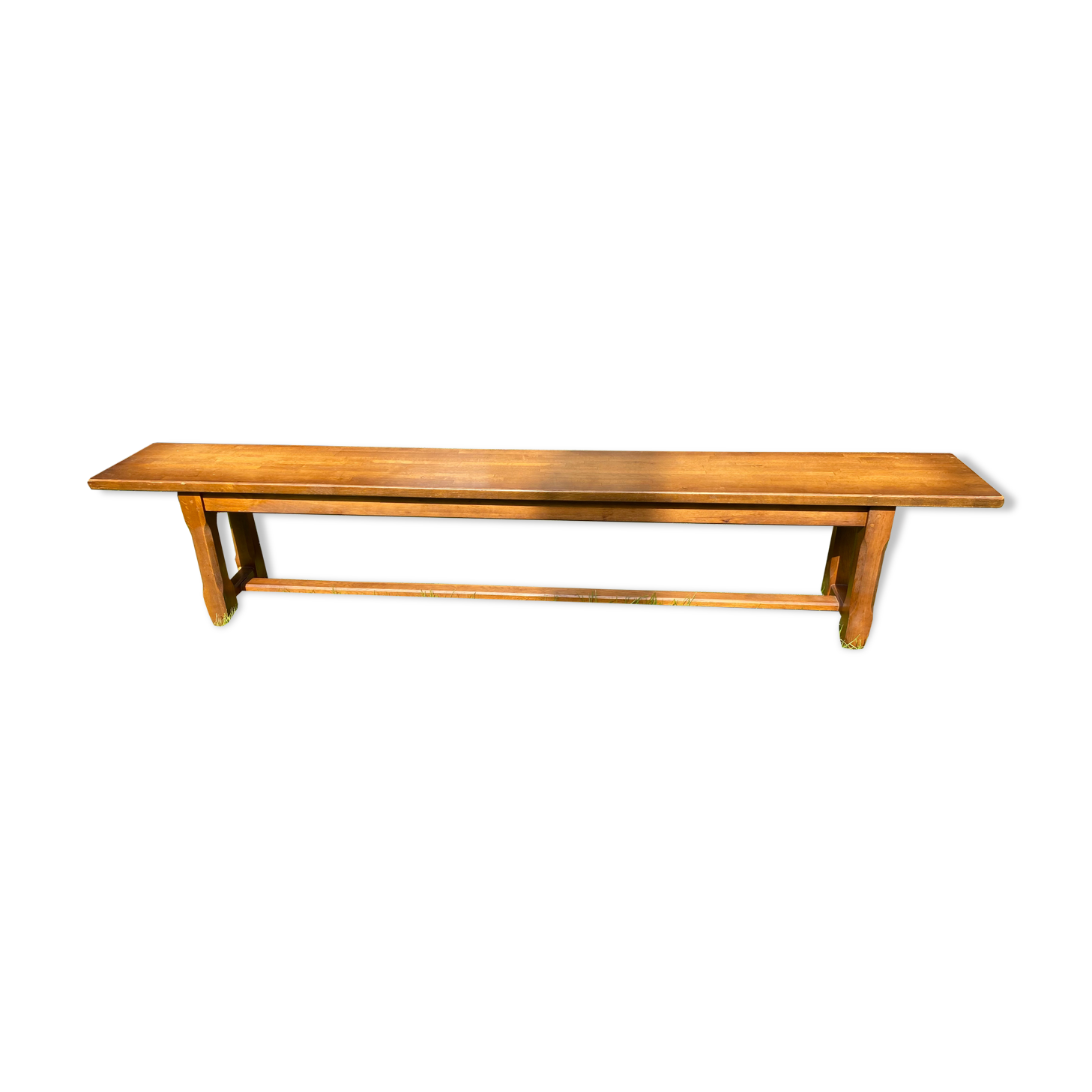 Vintage solid oak bench 220cm