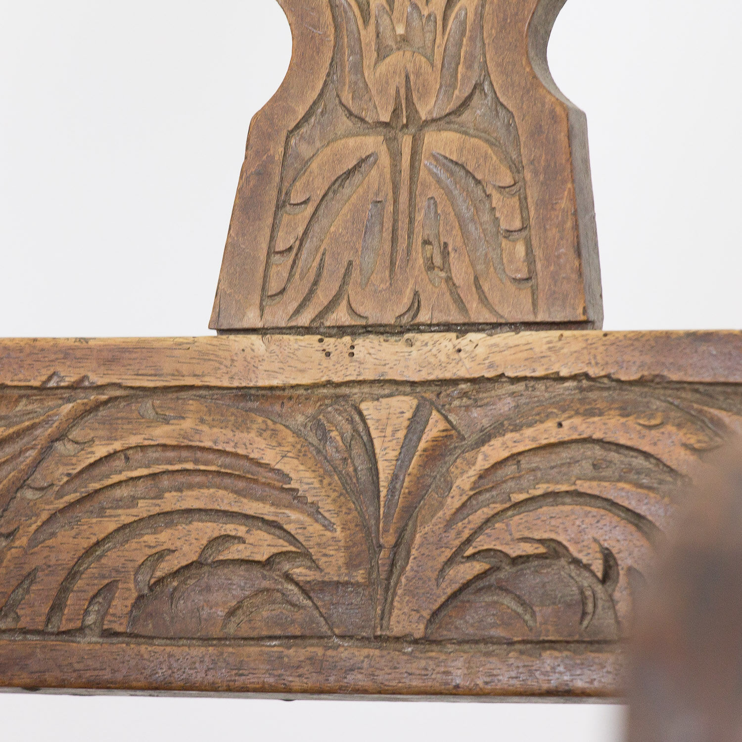 Antique oak armchair