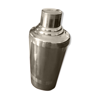 Shaker Art Deco silver metal punched