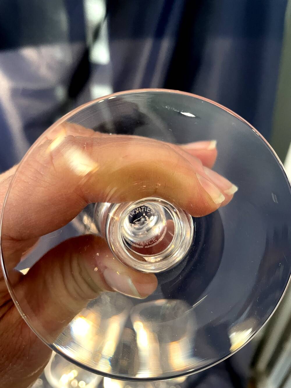 Set of 12 Portieux crystal red wine glasses slim shape