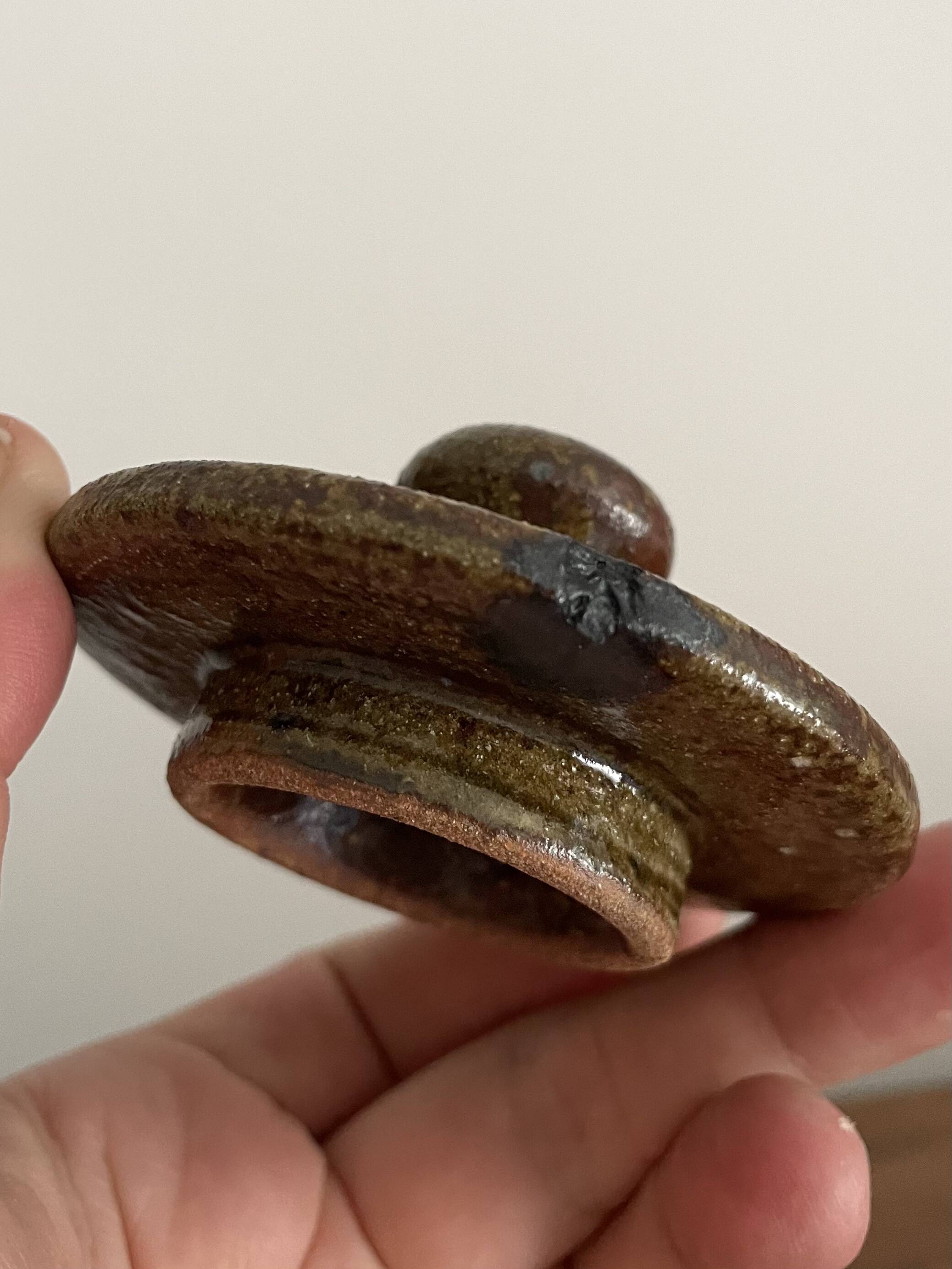 Théière avec 2 tasse à café en grès design vintage