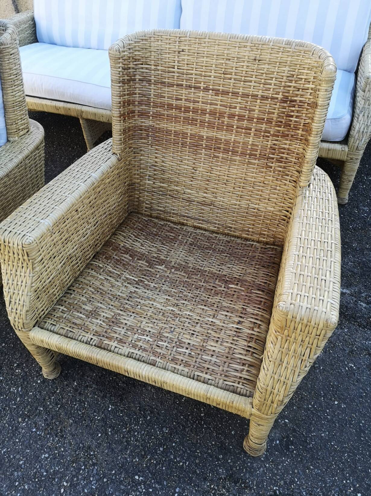 Vintage rattan lounge