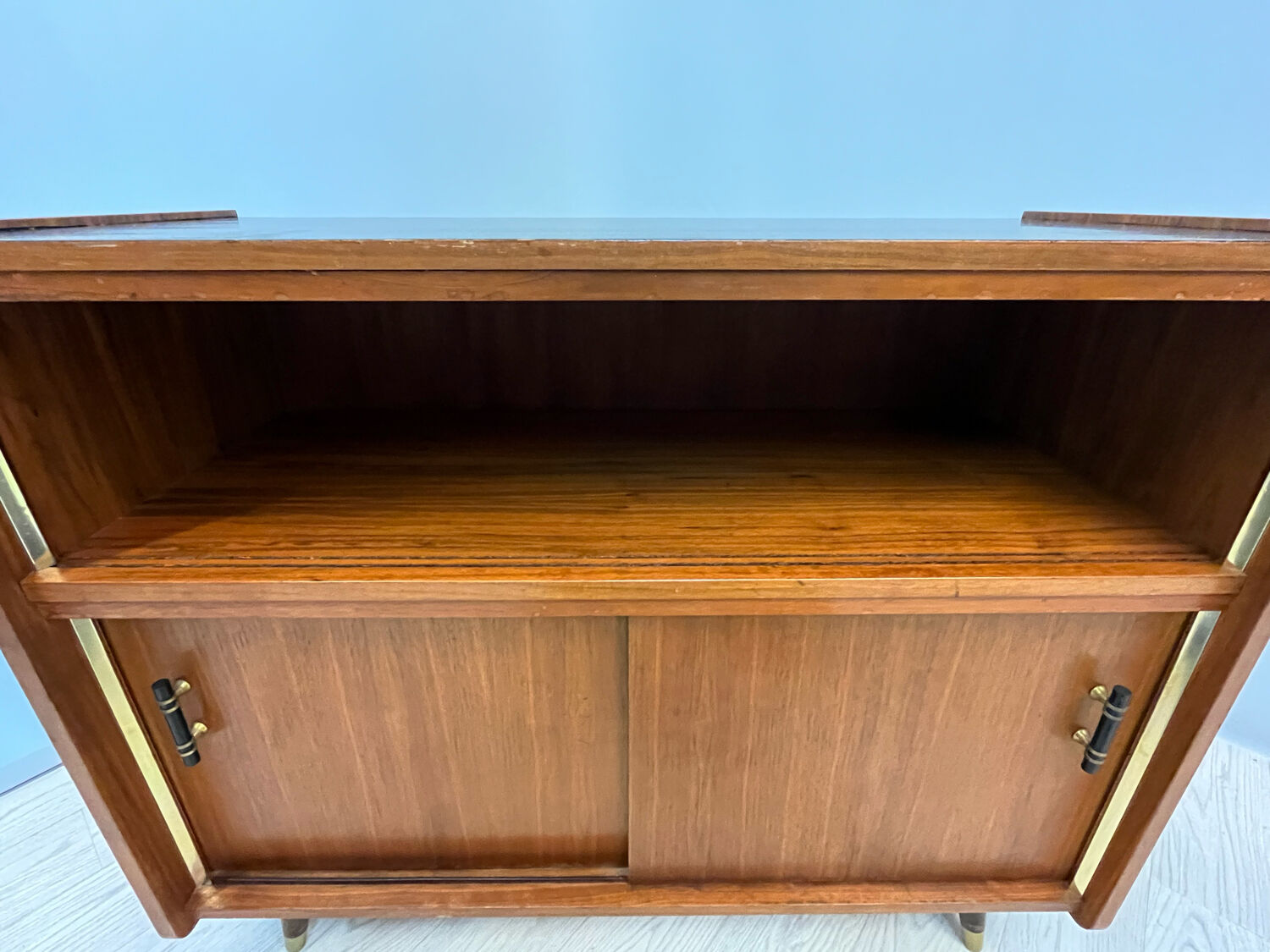 Vintage cabinet with sliding doors