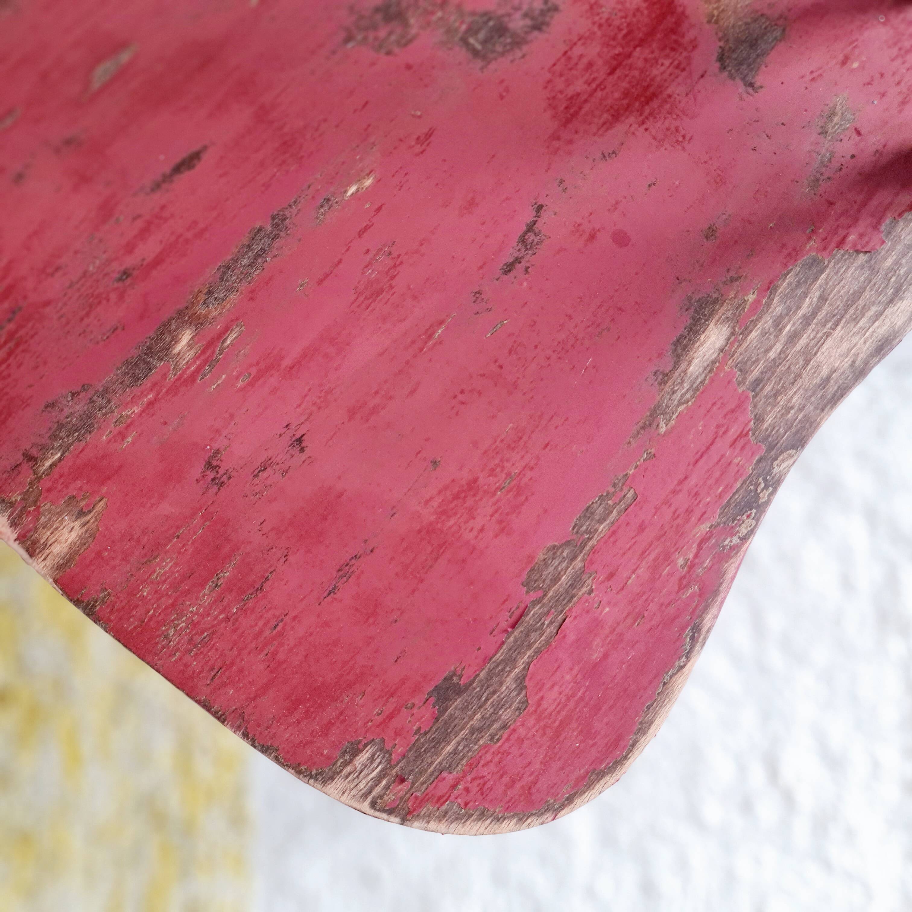 Antique Western bistro chairs in patinated red