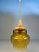 Amber glass vintage pendant, 1960s–70s style