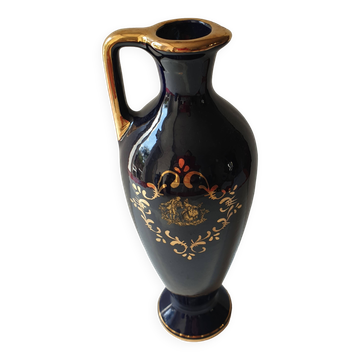 Navy Blue Porcelain Soliflore Vase - Coronetti Cunardo Italy