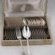 Christofle Marly, 12 dessert cutlery sets, 24 pieces silver-plated metal, 17 cm
