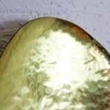 Hammered brass and perforated metal sconce