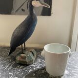 White porcelain pot cover limoges lion's head