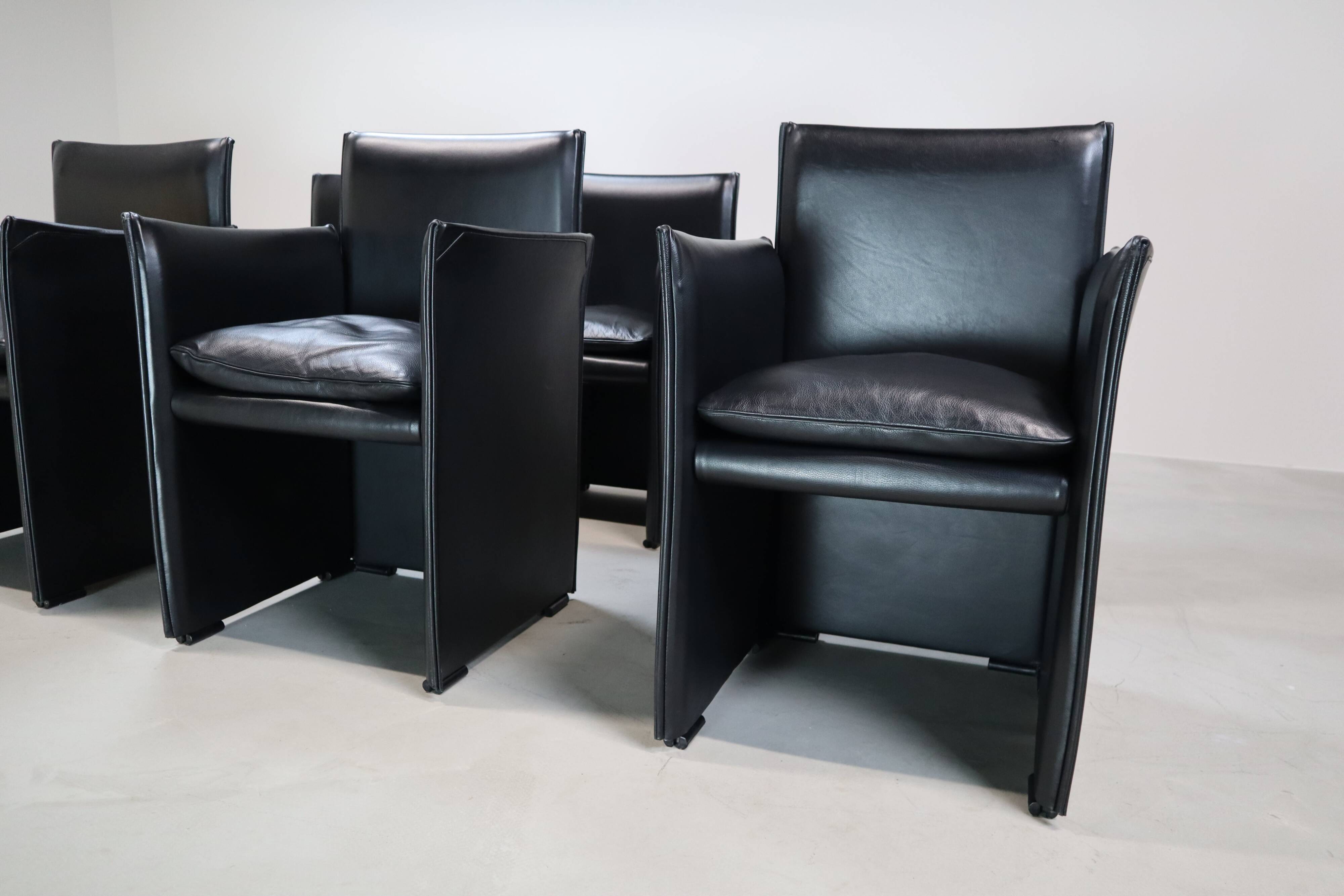 Set of six  Break 401 armchairs by Mario Bellini for Cassina