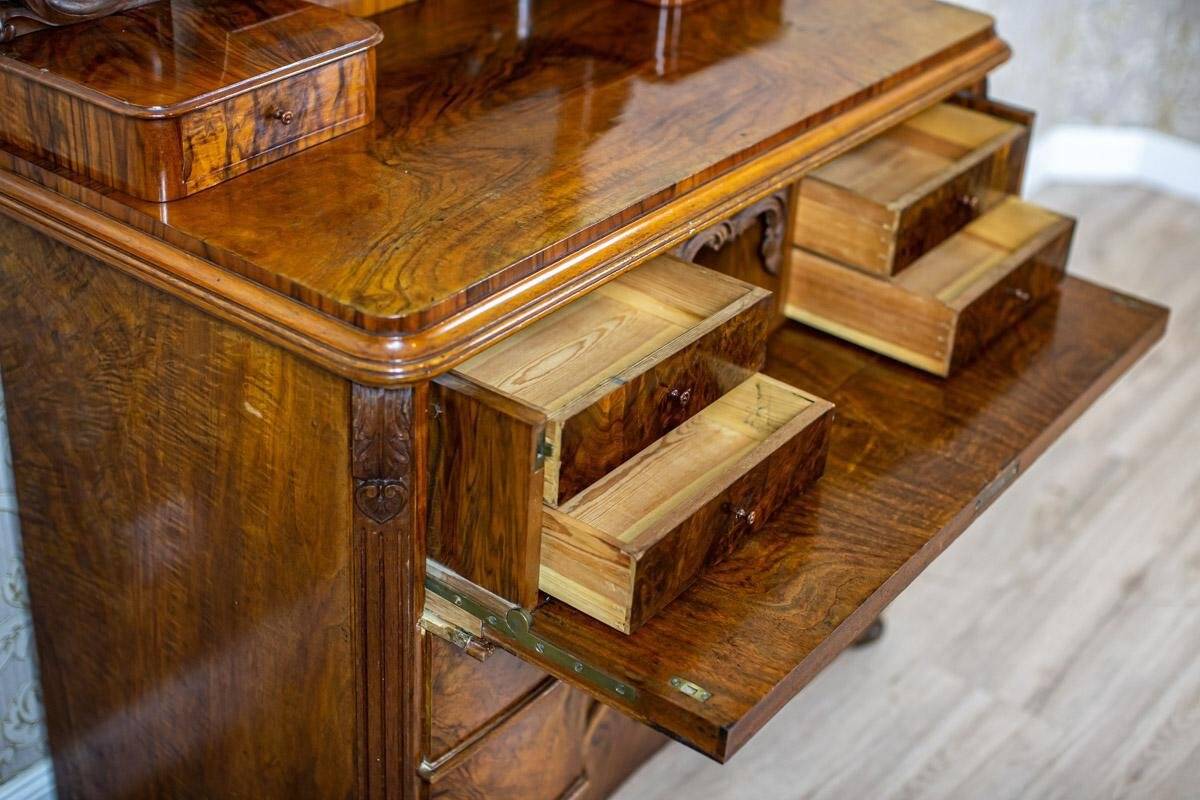 Antique Two-Part Dresser with Mirror, 1890s