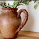 Pitcher, Vintage ceramic vase, stoneware, Braided Cove / Vallauris/ Made in France