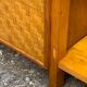 Bamboo cabinet woven and modular pine vintage 1960