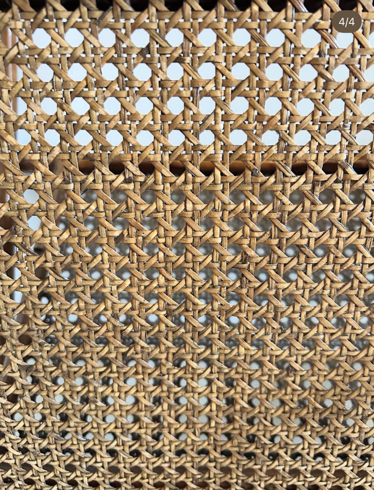 Rattan and cane magazine rack