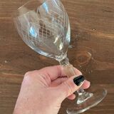 4 crystal wine glasses with stems