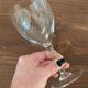 4 crystal wine glasses with stems