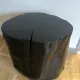 Black solid wood side table