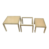 Ensemble de 3 tables gigognes Pierre Vandel, années 70