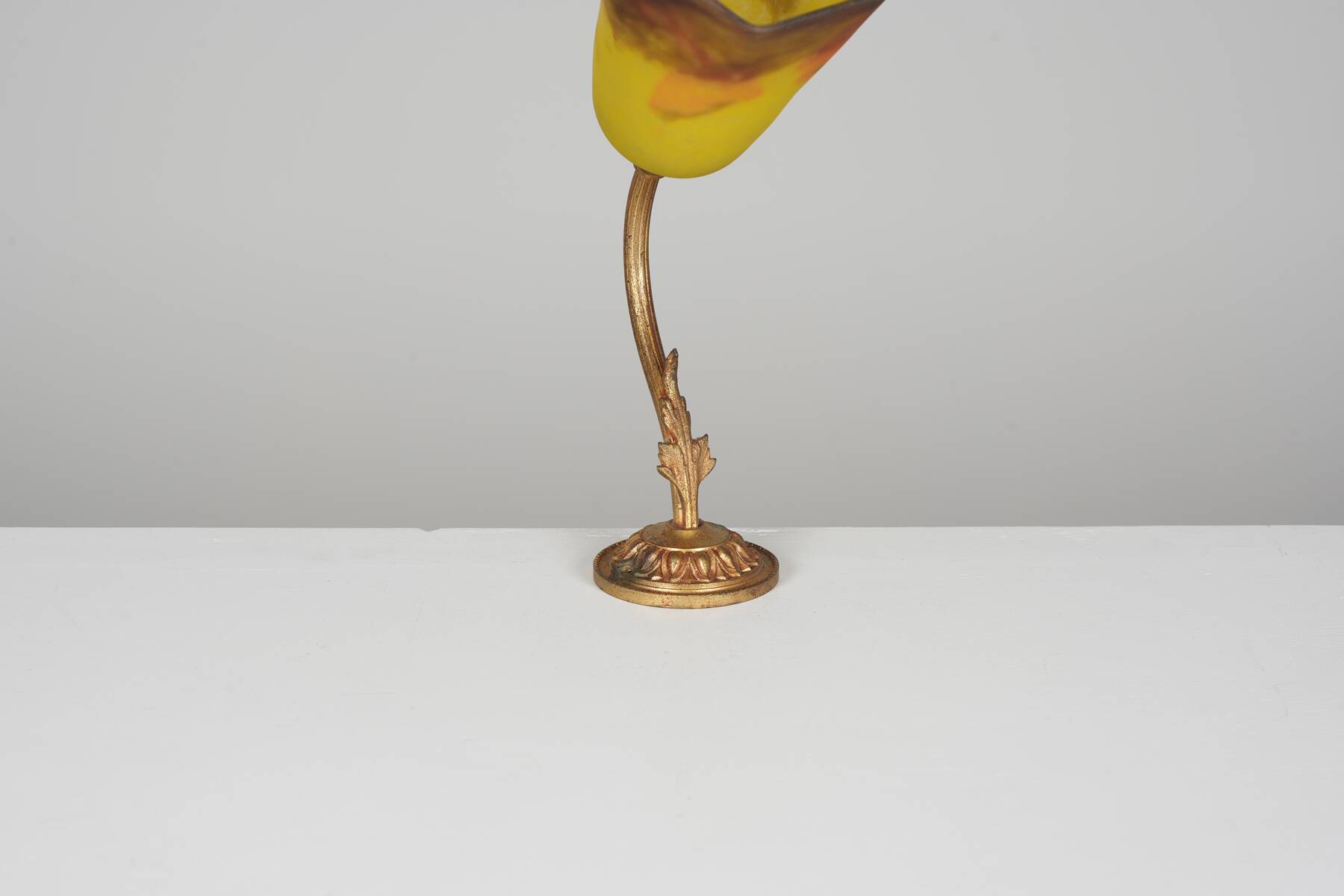 Glass paste wall light by Degue, circa 1920, Art Nouveau.